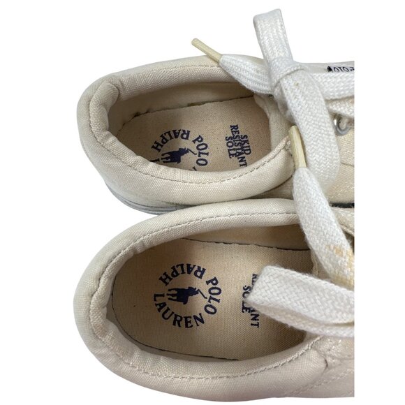 Ralph Lauren Polo Womens Canvas Lace Up Sneakers Size 7B - Picture 5 of 9